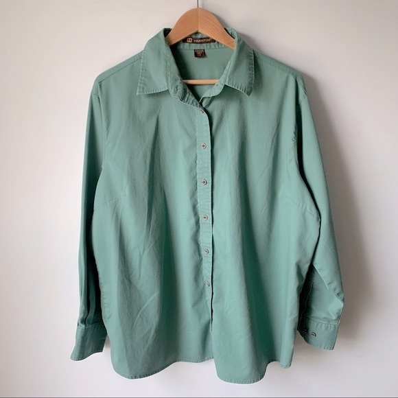 VINTAGE | Structured Oversized Button Down Top - Picture 3 of 6